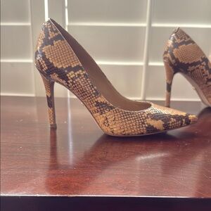 Sam Edelman Tan Python Print Heels HAZEL
